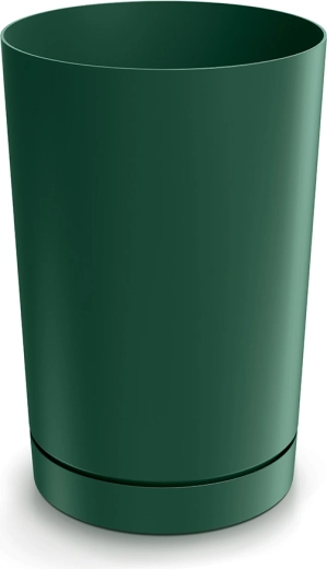TUBO Flower Pot 30 cm with Saucer – Dark Green
