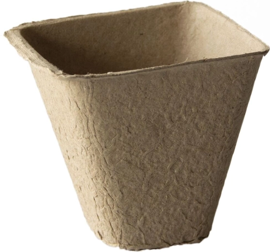 Vienkartiniai popieriniai vazonėliai 8 × 8 × 8 cm (18 vnt.)