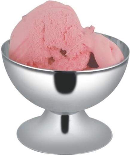 Stainless steel ice cream cup, 10 cm diameter