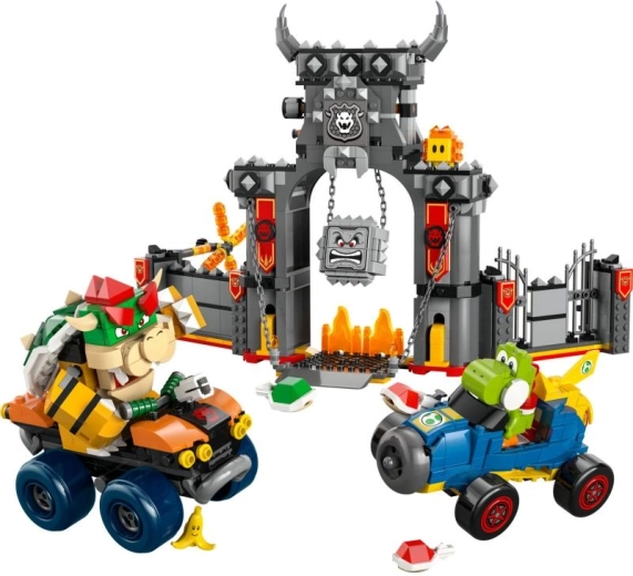 LEGO Super Mario Mario Kart – Bowserio pilies lenktynių rinkinys