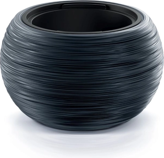 Gėlių vazonas Furu Bowl su įdėklu 37,8 cm – antracitas