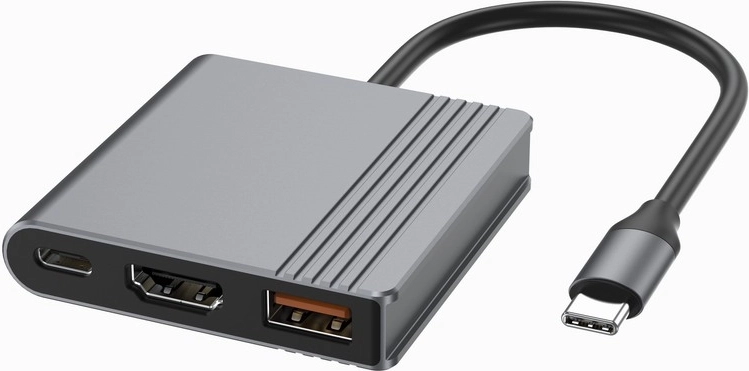 Multiport USB‑C Adapter 3-in-1 (USB, HDMI and USB‑C) – Space Gray