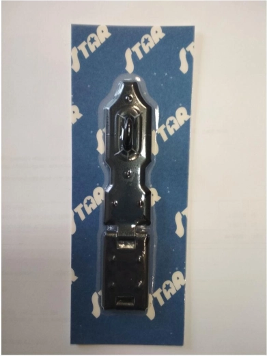 Hinged hasp 140 mm black