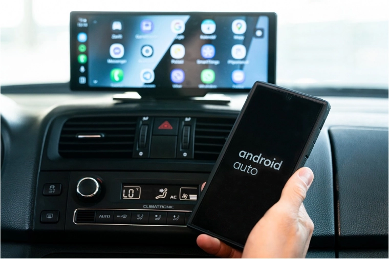 Belaidis Apple CarPlay ir Android Auto