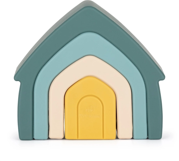 Petite&Mars silicone stacking toy House intense ochre