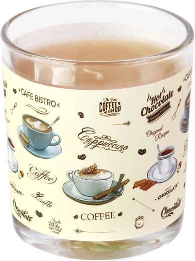 Scented Glass Candle Cafe Bistro 7 × 8 cm, 135 g