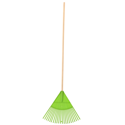 Plastic fan rake 120 cm, 22 teeth