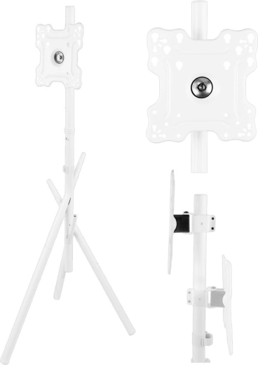 Maclean MC-181 floor TV stand, white, 27–55"