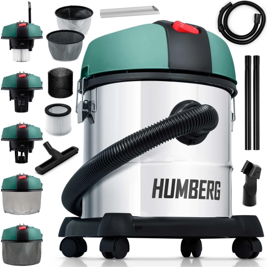 Humberg industrial wet & dry vacuum cleaner 20 L 1200 W