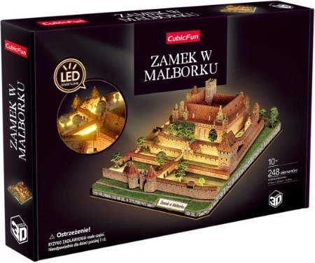 3D puzzle CubicFun Malbork Castle with LED lighting - 1 piece