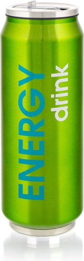Termopuodelis skardinės formos BE COOL ENERGY 430 ml – žalias