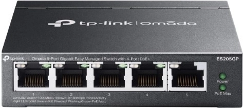 Omada Switch 5-Port Gigabit Easy 4-Port PoE+