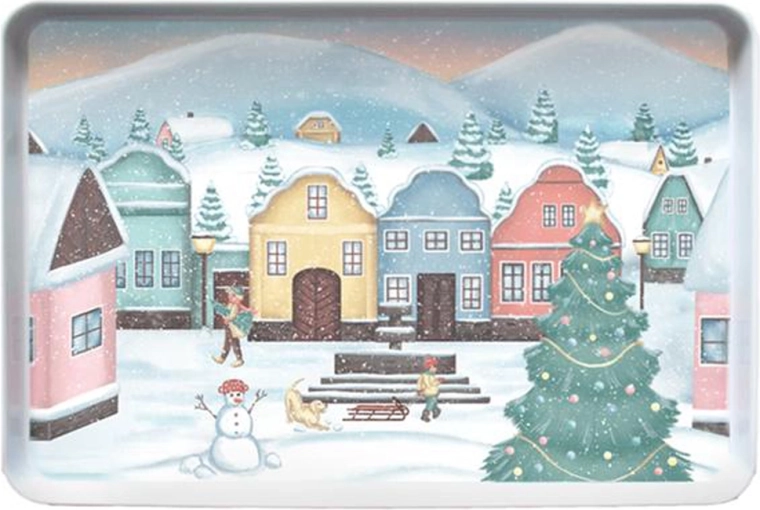 Melamine serving tray Village 40 × 27 cm
