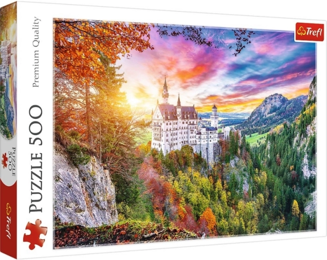 Dėlionė 500 detalių – vaizdas į Neuschwanstein pilį, Vokietija TREFL