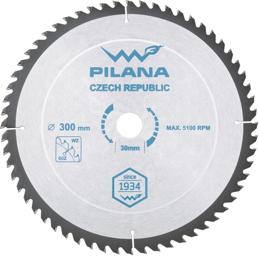 PILANA Saw Blade 300 mm, 60 teeth, WZ, TC