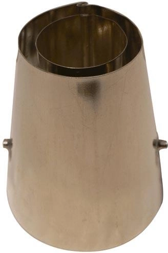 Liquor cone piping tip for creams 24–36 mm made of tin-plated metal