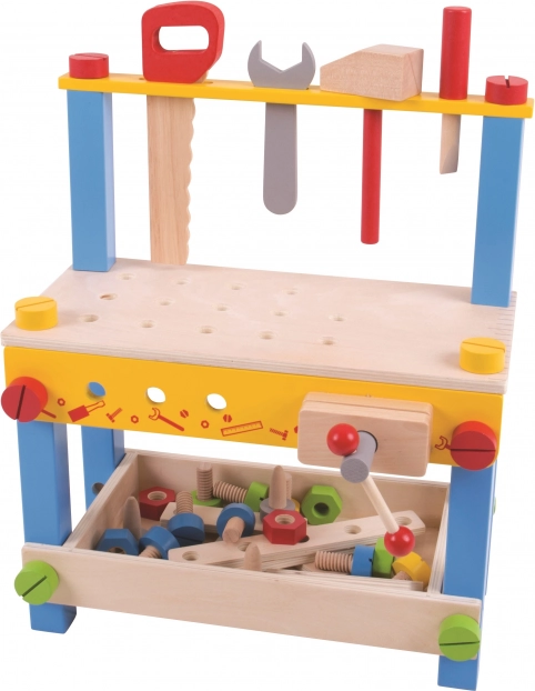 Medinis vaikiškas darbo stalas Bigjigs Toys