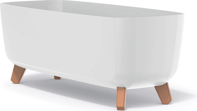 GRACIA CASE Planter on Legs 58 cm – white plastic window box