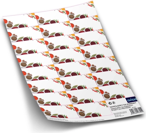 Blank rectangular spice jar stickers – 23 pcs