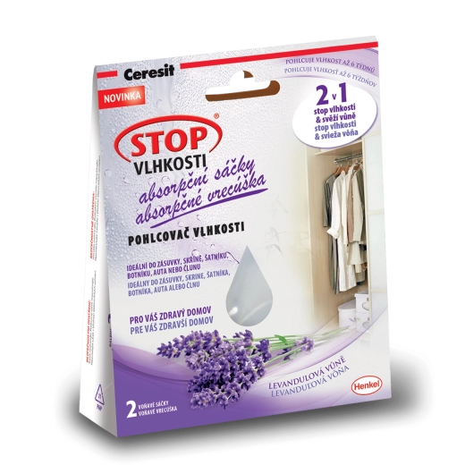 Ceresit Stop Moisture absorbent sachets Relax Lavender 2×50 g