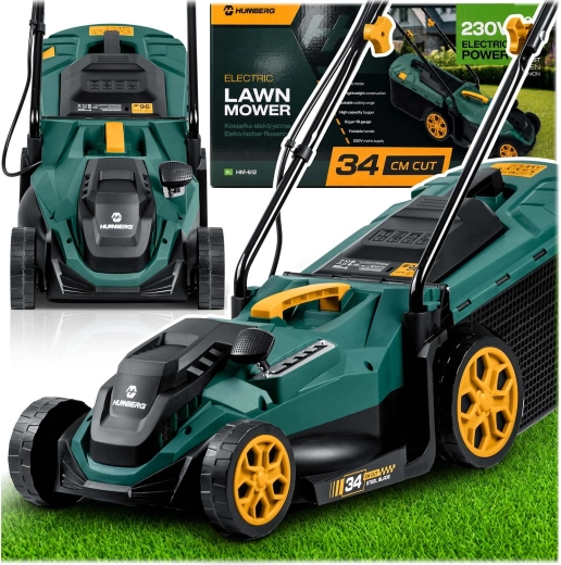 Humberg HM-612 electric lawn mower 1400 W, cutting width 34 cm