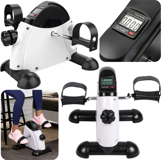 Mini treniruoklis po stalu su LCD ekranu rankoms ir kojoms