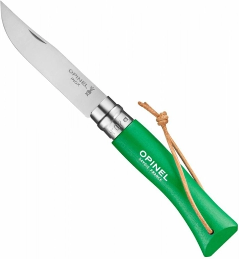 Opinel N°07 Trekking Green kišeninis peilis 8 cm, žalias bukas