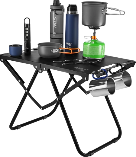 Foldable camping table NILS Camp NC3310 black