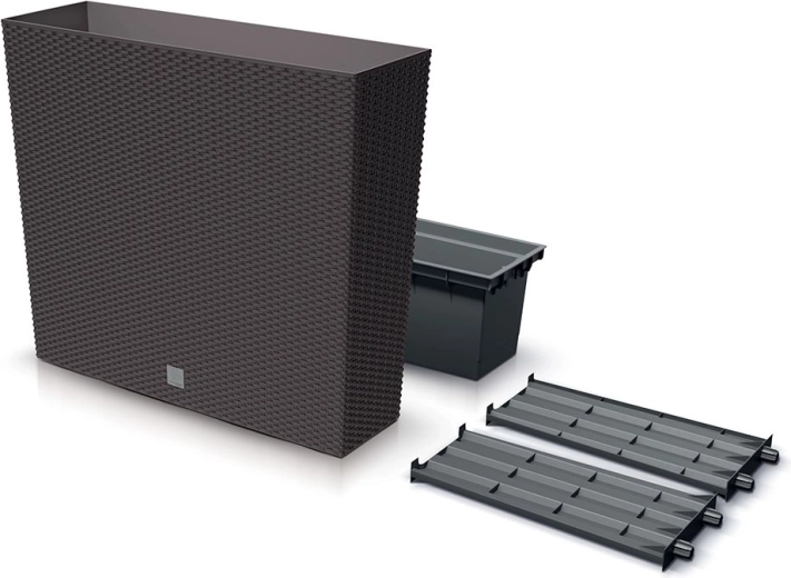 Tall Rato Case planter with removable insert, umbra, 77 cm