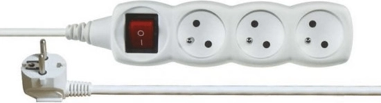 Emos P1311 extension lead 3 sockets 1.2 m with switch white