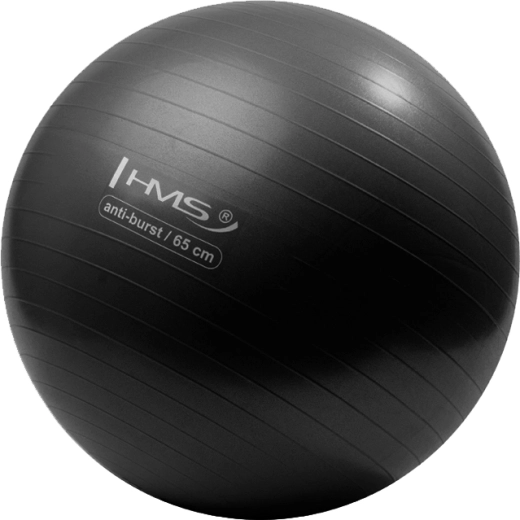 Gimnastikos kamuolys HMS 65 cm juodas