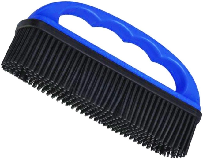 Pet hair brush with rubber bristles 15 cm