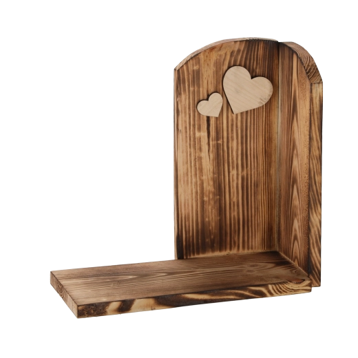 Wooden candle stand – charred wood