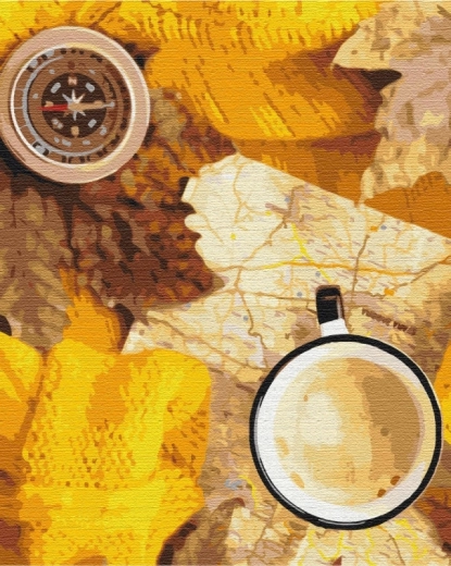 Paint it! tapyba pagal skaičius – Rudens keliautojas: kompozicija