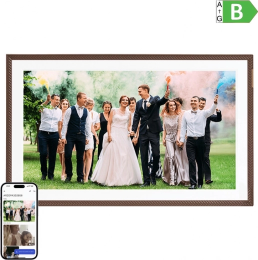 Digital photo frame Arzopa 15.6″ brown Wi‑Fi Full HD
