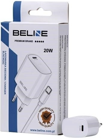 Kompaktiškas sieninis įkroviklis 20 W USB‑C + USB‑C laidas – Balta