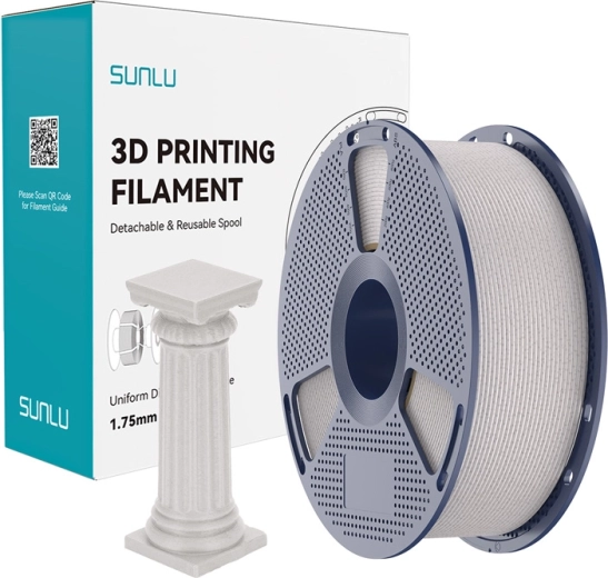 Sunlu PLA marmurinis didelio greičio filaments – šviesiai pilkas
