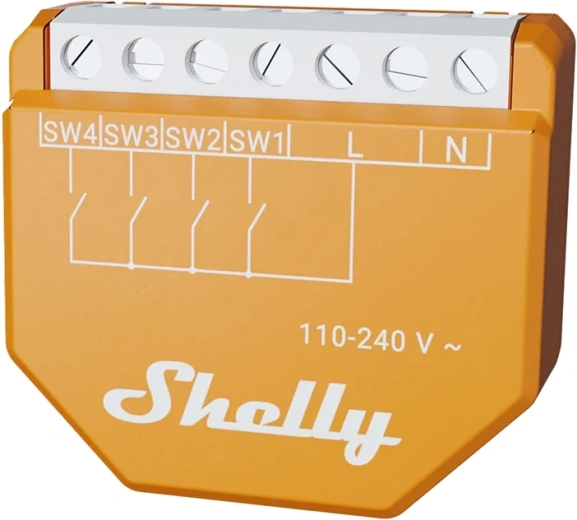 Shelly wave i4 lr išmanusis Z-Wave įvesties modulis