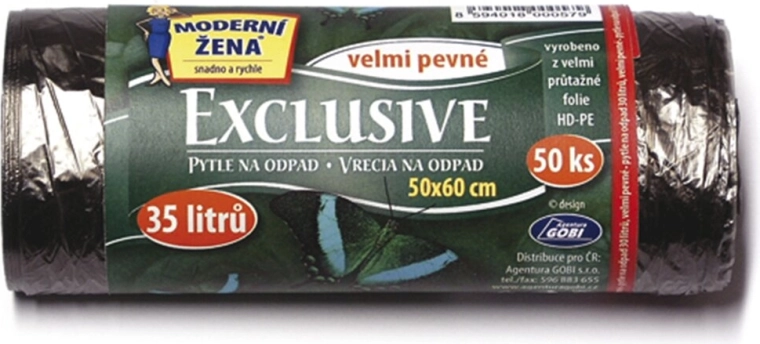Šiukšlių maišai „Exclusive“ 35 l juodi 50 vnt.