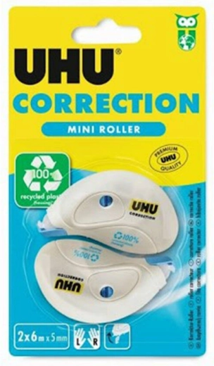 UHU Correction Roller Mini korekcinė juostelė 5 mm × 6 m, 2 vnt.