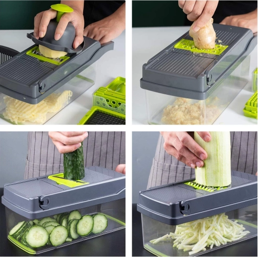 Cleaner prep thanks to the ingredient catch container