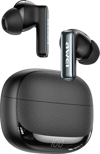 Awei TA19 ANC belaidės Bluetooth ausinės juodos