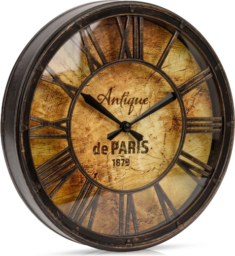 Black wall clock 20 cm