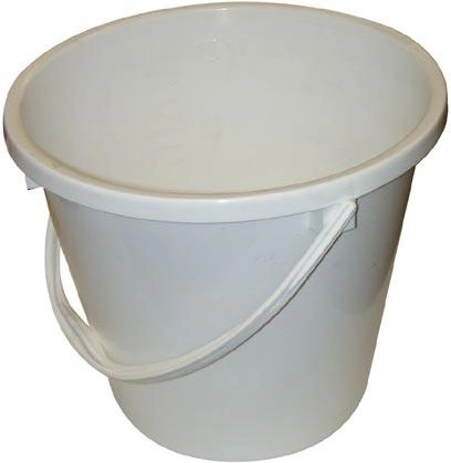 Plastic bucket with measuring scale 15 l white