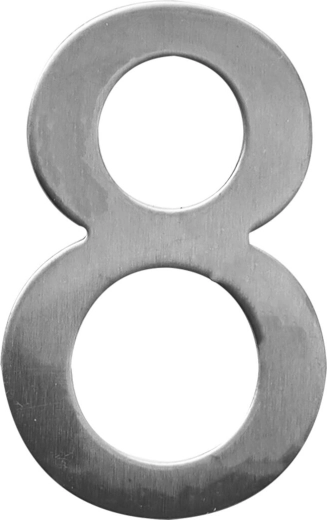Namo numeris STAR 8 iš nerūdijančio plieno, 75 mm