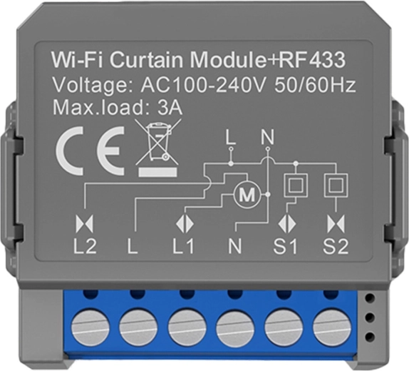 Išmanus modulis užuolaidoms Avatto su Wi‑Fi ir RF
