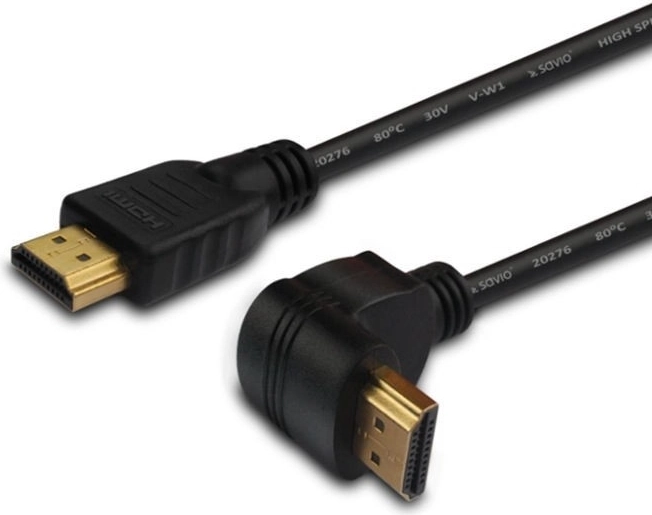 Savio angled HDMI cable v1.4 3D 4K 1.5 m gold