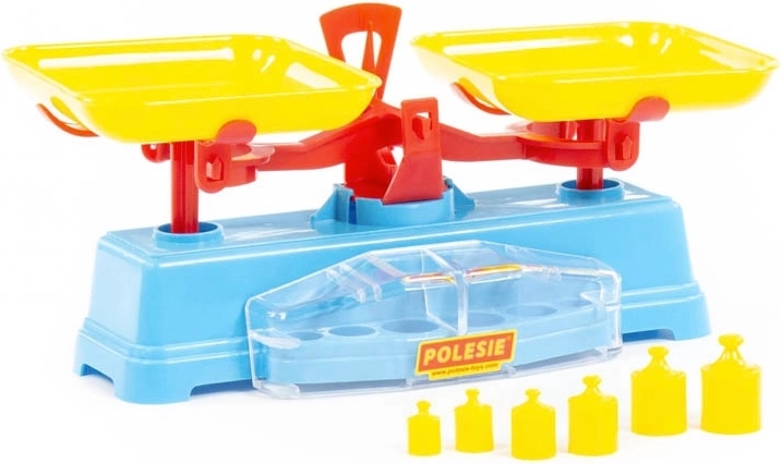 Vaikiškos svarstyklės su svareliais POLESIE, plastikinės, 28 cm