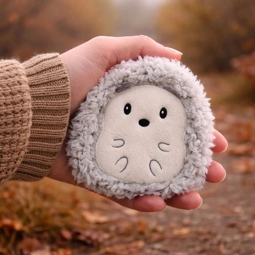 Soft hedgehog in the palm of your hand