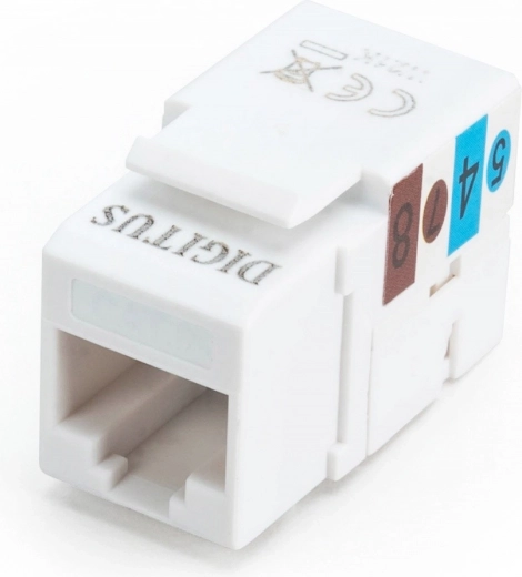 Keystone modulis RJ45 CAT6 UTP su LSA įpjovomis, baltas